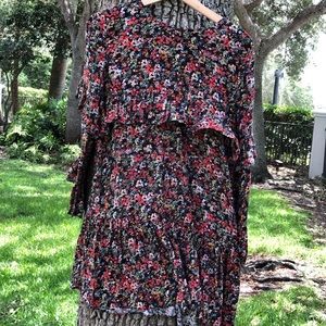 Zara Trafaluc Floral Ruffle Dress